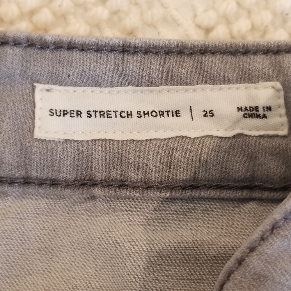 PACSUN Super Stretch Shortie Gray jean Shorts 25 - Picture 6 of 14